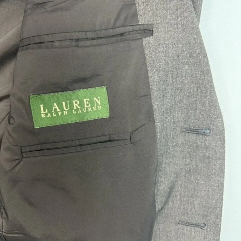 Lauren Ralph Lauren Blazer Men‎ 40 R Charcoal Gray Wool Classic Suit Jacket FLAW
